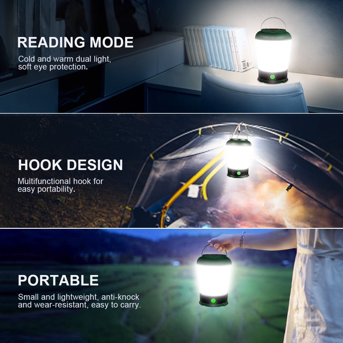 Letour 350 Lumens Universal Rechargeable LED Camping Lantern