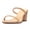 Nude, variant on Women Simple Round Open Toe Sandals Two Strap Slide Mules Slip On Block Chunky Mid Heels Pumps Casual Daily Shoes Size 11 Green