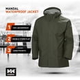 thumbnail image 3 of Chaqueta impermeable Helly-Hansen Mandal para hombre Army Green 3XL, 3 of 6