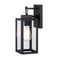 thumbnail image 6 of 14" Outdoor Wall Light Fixture Matte Black Porch Light with Clear Glass Shade E26 Base, 6 of 7