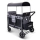 thumbnail image 4 of WONDERFOLD W4 Original Stroller Wagon (4 Seater) - Collapsible Wagon Stroller with Seats with 5-Point Harnesses, Easy Access Zipper Door, and Removable Sun Canopy, Gray, 4 of 5