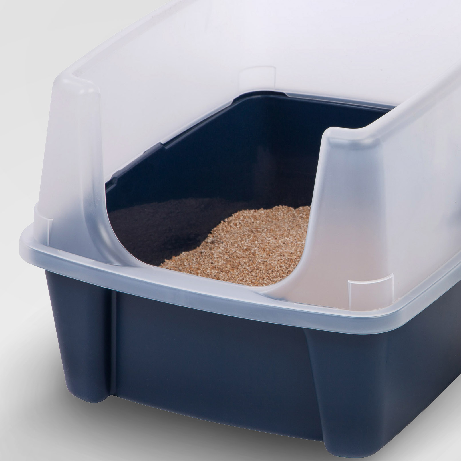 IRIS USA Open Top Cat Litter Box with Shield photo 3