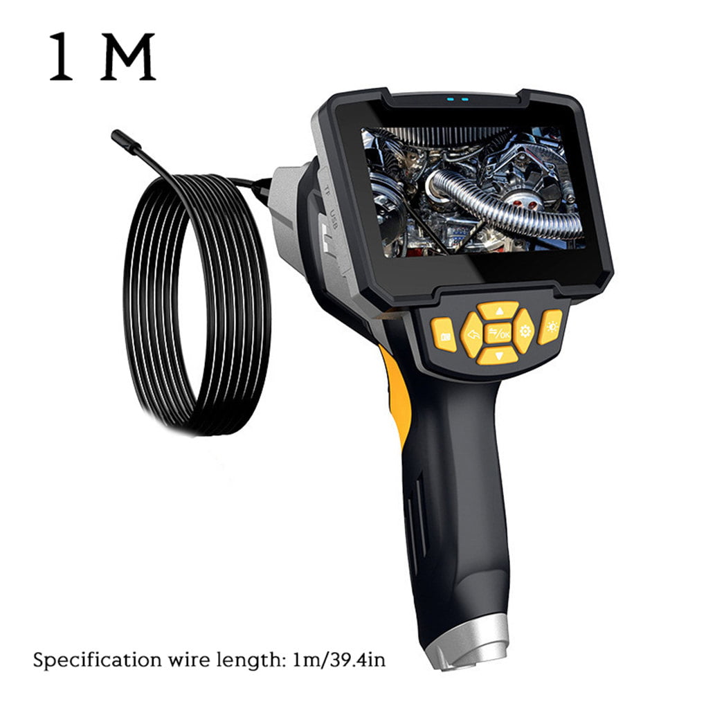 3300mAh Battery DEPSTECH 1080P Dual-Lens Endoscope HD Inspection Camera with 6 Adjustable LED Lights 16GB TF Card and Case Short Focal Distance 16.5ft Digital Borescope with 4.5in IPS Screen 