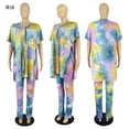 thumbnail image 3 of 2 Piece Outfit For Women Long Sleeve Tunic Top Gradient Workout Sets, 3 of 4