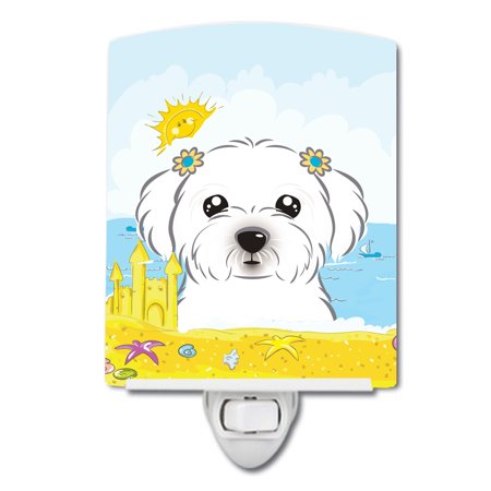 

Maltese Summer Beach Ceramic Night Light