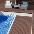 thumbnail image 3 of Plastic Interlocking Deck Tiles, 44 Pack 12"x12" Waterproof Outdoor Patio Tiles, All-Weather Interlocking Floor Tiles for Poolside, Balcony, Backyard, Easy to Install & Durable PP Material, 3 of 10