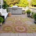 thumbnail image 3 of HomeRoots 630194 10 x 14 ft. Orange Pink & Gold Geometric Washable Transitional Indoor & Outdoor Rectangle Area Rug, 3 of 5