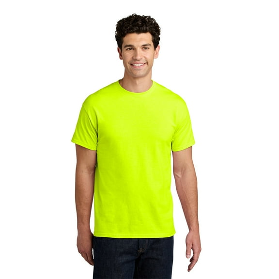 Gildan High Visibility Work Shirt for Men, Short Sleeve Crewneck T-Shirt, Safety Green, 1 Pack, S