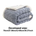 thumbnail image 2 of Cozy Double Layer Throw Blanket for Warmth Comfort Living Room Bedroom Machine Washable Soft Lightweight Couch Blanket All Season, 2 of 8