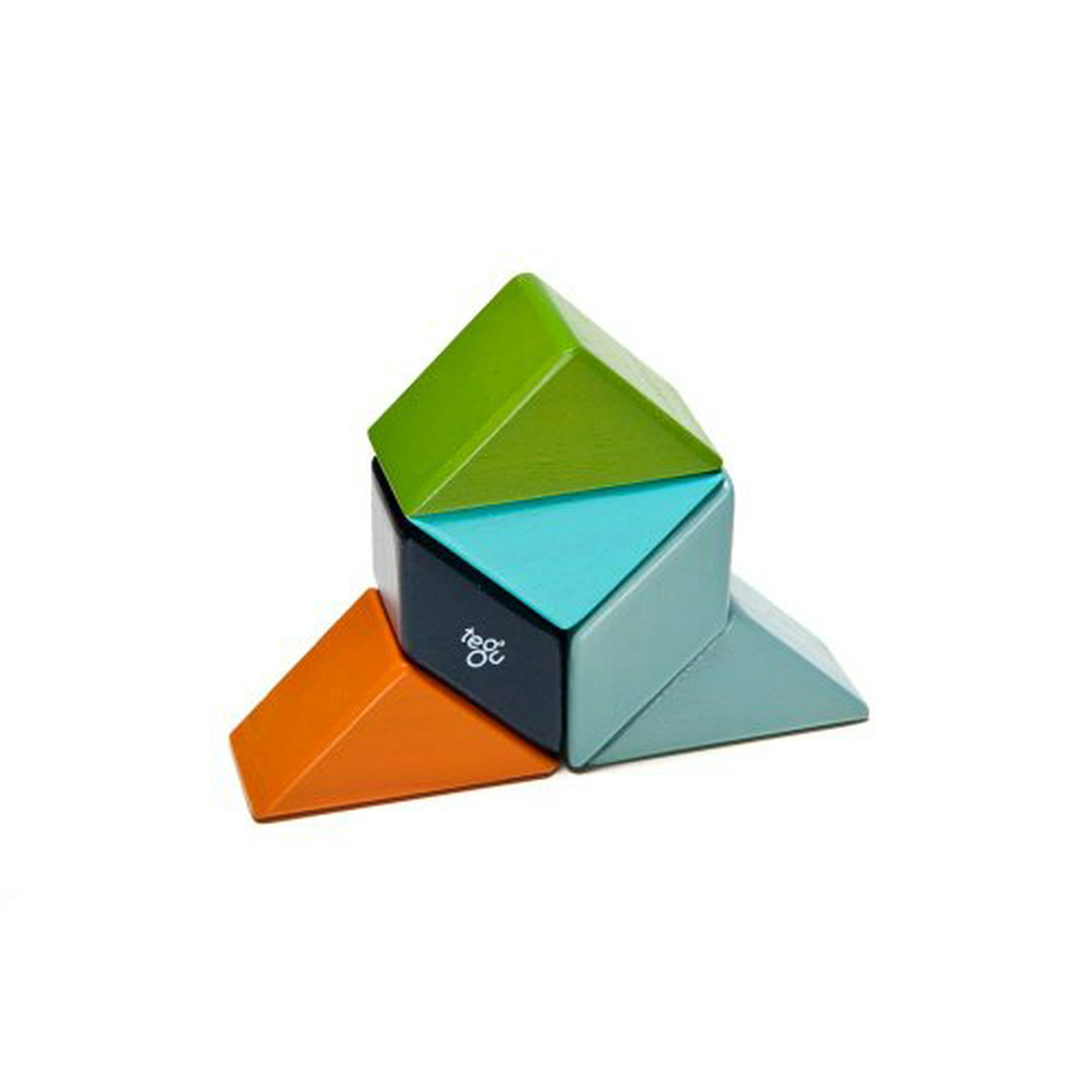 6 Piece Tegu Pocket Pouch Prism Magnetic Wooden Block Set, Nelson 