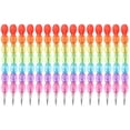thumbnail image 1 of Miangastore Plastic Stacking Pencils with Sharpened Nibs for Kids Assorted Color 15Pcs, 1 of 8