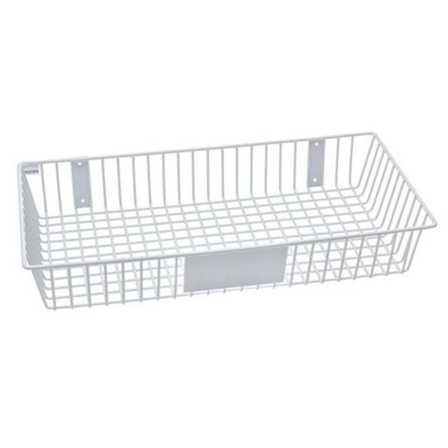 RACKEM RACKS 9180-W Panier en Fil Métallique 24 x 12 x 4 Po - Blanc