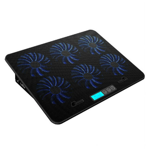 Tapis de Refroidissement Rapide pour Ordinateur Portable avec Moteur à Turbine Haute Vitesse, Réglage à Cinq Angles, Portable, Plug And Play pour 18 Pouces