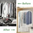 thumbnail image 2 of Tripumer 5 Pcs Clear Garment Bags 24 x 40 inch Hanging Clothes Cover Full Zipper Suit Bags PEVA Garment Covers for Closet Clothes Storage, 2 of 7