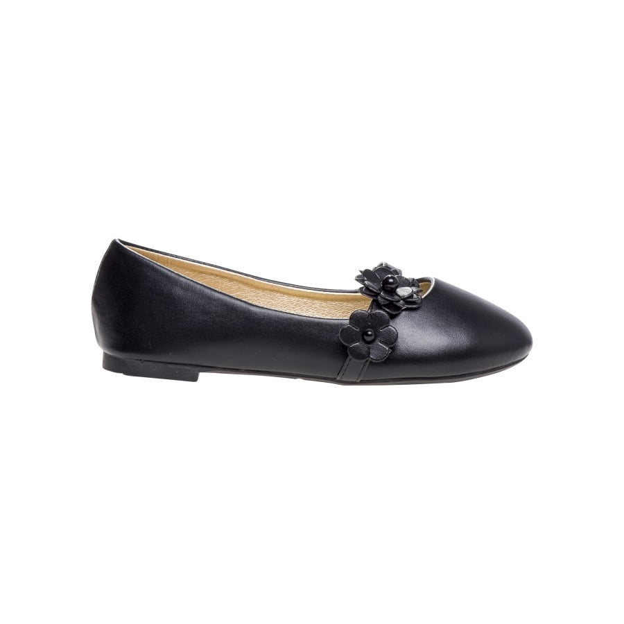 Kensie Girl Little Kids Ballerinas Flats , Black Smooth, 12
