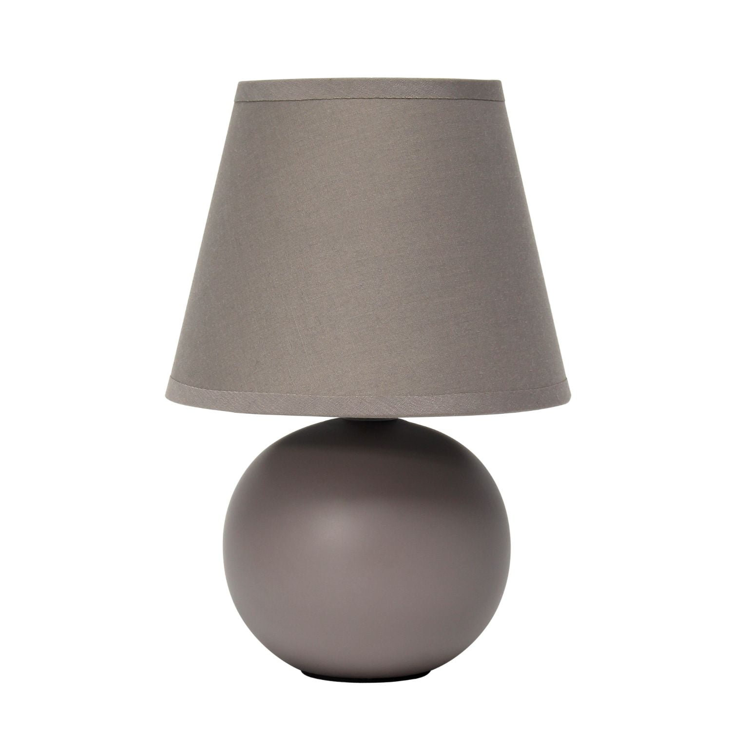 Mod Lighting and Decor 8.5" Gray Mini Ceramic Globe Table Lamp with