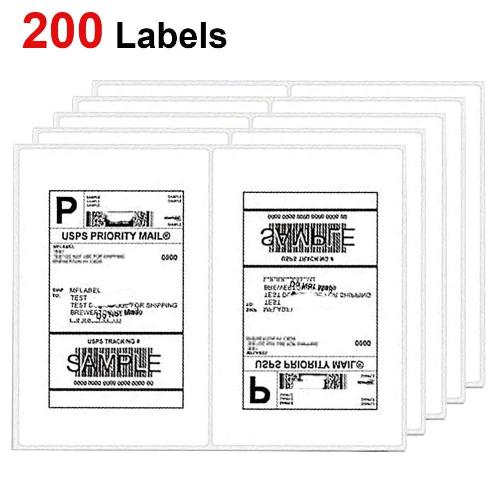 200 Premium Mailing Shipping Labels 8.5x5.5 USA Half Sheet Self Adhesive 