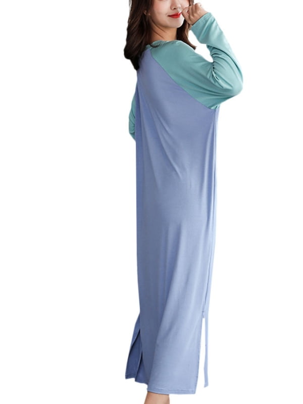 Long Sleeve Nightgowns Modal Nightdress 