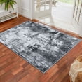 thumbnail image 6 of iOhouze 3x5 Area Rug Modern Abstract Washable Rugs Non slip Soft Low Pile Print Distressed Gray Abstract Carpet for Bedroom Living Room Laundry, 6 of 7