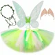 thumbnail image 3 of Tutú para niñas pequeñas, falda de tul esponjosa en capas, ropa de fiesta de carnaval para niñas, disfraz de alas de hada y mariposa, 3 of 5