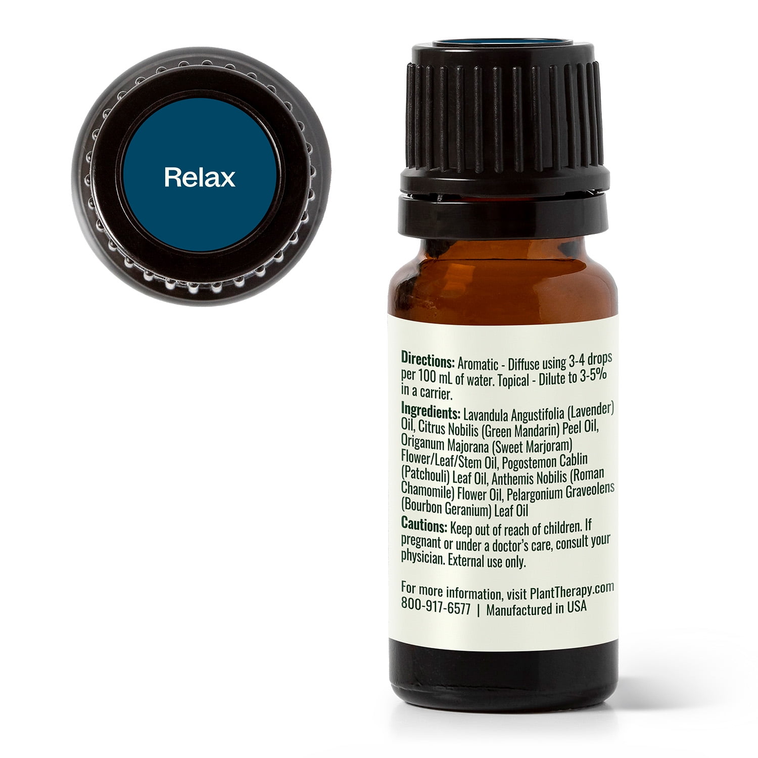 Plant Therapy Relax Essential Oil Blend for Sleep & Stress 100% Pure, Undiluted, Natural Aromatherapy, Therapeutic Grade 10 mL (1/3 oz)