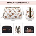 thumbnail image 5 of Rateoe Rabbit And Squirrel for Travel Makeup Bag,Large Capacity Cosmetic Bags for Women,Waterproof Portable Pouch Open Flat Toiletry Bag Make up Organizer, 5 of 8