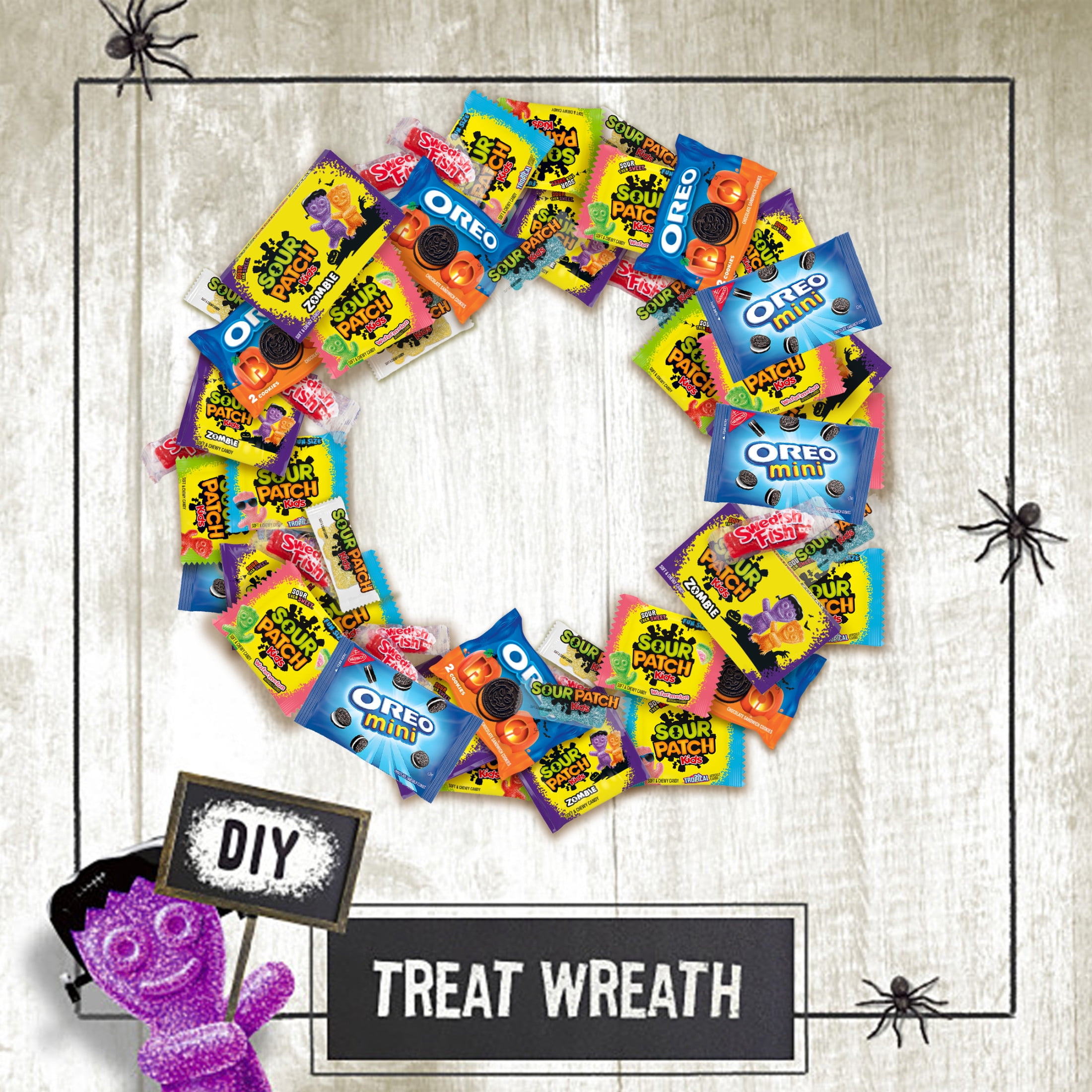 (2 pack) SOUR PATCH KIDS Original & Watermelon Halloween Candy Variety Pack, 40 Trick or Treat Bags