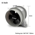 thumbnail image 3 of 4 Inch in-Line Blowers Boat Bilge Blower Cool Fan Marine Cabin Ventilation 12V,RV and Marine Accesso, 3 of 5