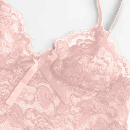 

CAICJ98 Lingerie for Women Pajamas Lace Underwear Steel Sleepwear Lingerie Ring Garter Fashion Ball Room Underwear Men (Pink 2XL)
