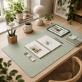 thumbnail image 5 of Promattoo Desk Pad Protector, PU Leather Mouse Pad, Waterproof Laptop Desk Mat, Non-Slip Desk Blotter with Gift Box,Writing Pad for Office, Home & Gaming, 31.5" x 15.7", Matcha Green, 5 of 10