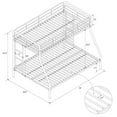 thumbnail image 3 of DHP Twin over Full Metal Bunk Bed Frame with Integrated Ladder, Blue, 3 of 9