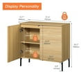 thumbnail image 7 of 31.5" Wooden Reeded Sideboard with 2 Doors, Modern Credenza Storage Cabinet for Kitchen, Dining Room, 7 of 7