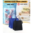 thumbnail image 5 of Triani 2Pcs Baginsulated Tote Bags With Sturdy Zipper Foldable Cooler Bag Reusable Cooler Bags Heavy Duty Insulated Shopping Bag for Hot Cold Food (Black), 5 of 7