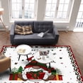 thumbnail image 2 of Christmas Gnome Area Rug 4x6ft Red Green Winter Dwarfs Xmas Box Gifts Non-Slip Washable Square Rugs Soft Felt Indoor Floor Mat for Bedroom Kitchen Living Room Bathroom, 2 of 8