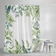 thumbnail image 3 of Farm Green Eucalyptus Leaf Watercolor Shower Curtain for Bathroom, Summer Foliage on White Waterproof Shower Curtains Washable Quick Dry with Hooks Bathtub Curtains 60x72IN, 3 of 9