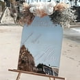 thumbnail image 2 of Customized Wedding Party Welcome Sign Mirror Backing Text UV Print 12"*16", 2 of 5