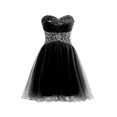 thumbnail image 2 of Bealegantom-vestido de fiesta de tul con cuentas, minivestido de fiesta de graduación, corte en A, QA2022-13, 2 of 5