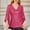 Pink, variant on Womens Summer Tops Trendy Sequin 3/4 Sleeve Glitter Sparkly Party Blouse Casual V Neck Dressy For Evening Party Pink S