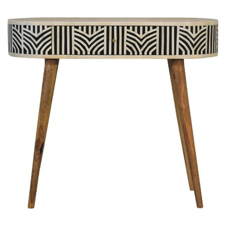 Lesuto Edessa Bone Inlay Console Table - Nordic Style, Wood, 1 Drawers