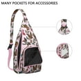 thumbnail image 2 of Waterproof Hiking Backpack Sling Bag for Women – Lightweight Crossbody Bag with Adjustable Strap, Multipurpose Butterfly Pattern Chest Bag for Travel & Outdoor Adventures – Aesthetic Floral Design, 2 of 4