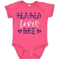 thumbnail image 3 of Inktastic My Nana Loves Me Hearts in Pink Plaid Boys or Girls Baby Bodysuit, 3 of 5