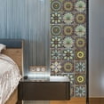 thumbnail image 2 of Unique Bargains 24 Pcs Tile Stickers Wall Tile Stickers Tile Stickers for Kitchen Cupboard 3.94"x3.94" Black Yellow, 2 of 6
