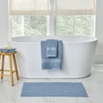 thumbnail image 2 of Better Homes & Gardens Signature Soft Looped Bath Mat, Blue Silver, 20" x 34", 2 of 10