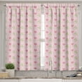 thumbnail image 2 of Ambesonne Cartoon Valance & Curtain, s Hearts Love, 55"x24", Pink Olive Green, 2 of 6
