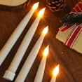 thumbnail image 2 of Gostoto Battery Operated Flameless LED Taper Candles Golden Smokeless Electric Candles Window Lights LED Simulation Candle Lights for Christmas Wedding Party Dinner Birthday Church, 2 of 5