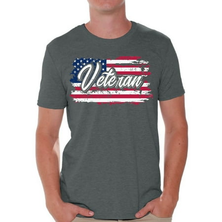 Awkward Styles Veteran T-Shirt Veteran Mens Tshirt Veteran Shirt for Men US Flag Shirt for Men American Proud T-Shirt for Men US Veteran Gifts for Him Patriotic Gifts Stripes and Stars American Style