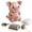 Pink, variant on DIY Patchwork Animal Sewing Kit, Handmade Fabric Craft for Adults, 3D Cute Animal Stuffed Toy Making Set for Beginners, 3.9 Inches