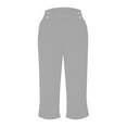 thumbnail image 6 of Lovzfmll Work & Yoga Capris for Women, 7/8 Length Stretch Pants, High Waist Comfort Fit Athletic Bottoms Gray, S, 6 of 9