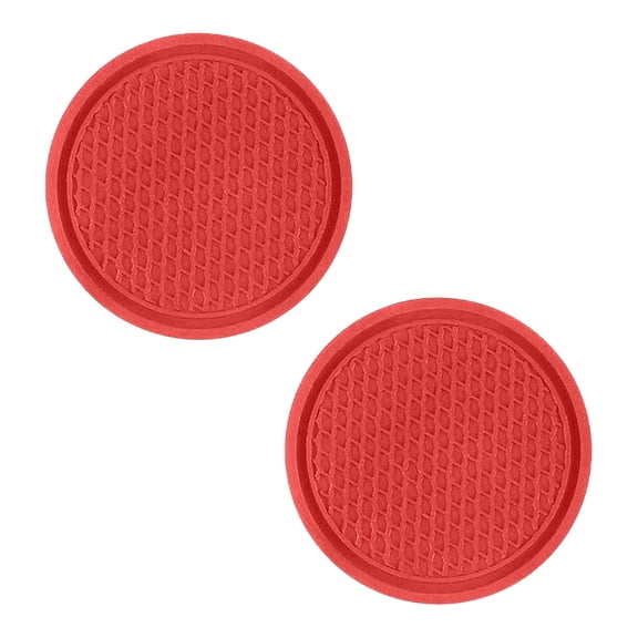 Car Cup Holder Pad, Non-slip Heat Insulation PVC Honeycomb Design Creative Interior Accessory Fit Coaster for Vehicle Universal Water Bottle Anti slip Mat Red