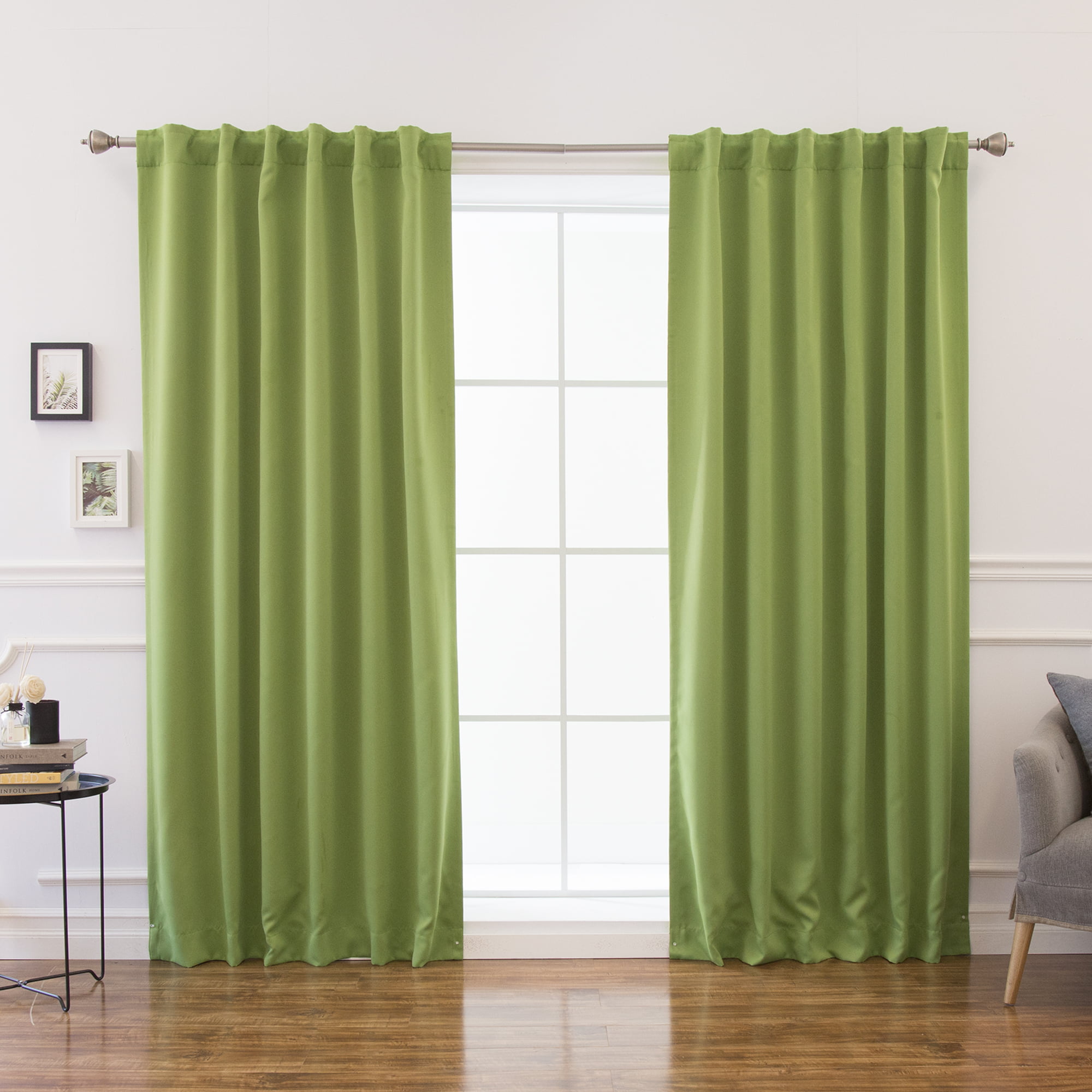 Quality Home Basic Thermal Blackout Curtains - Back Tab/Rod Pocket